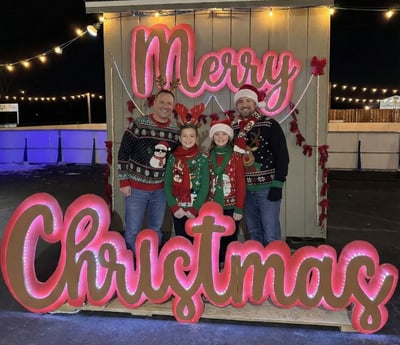 An image of a family getting their picture taken at one of the photo ops. An image of a family getting their picture taken at one of the photo ops.