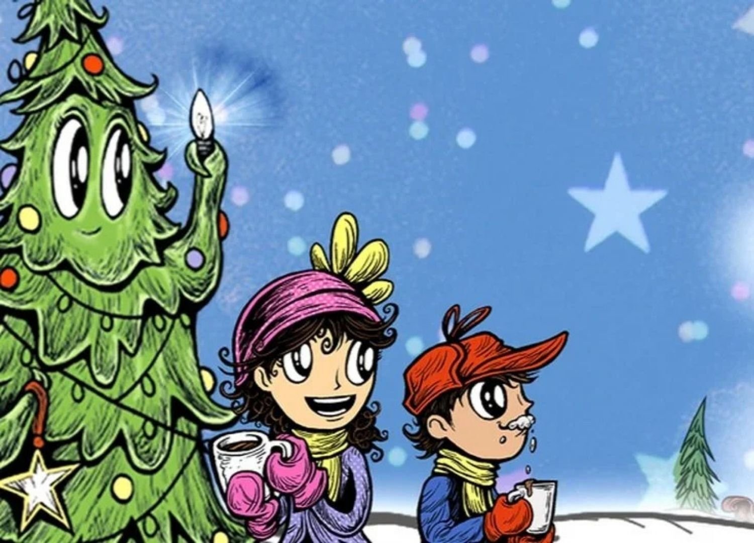 Evy the Evergreen Finds His Shine artwork. Evy the Evergreen Finds His Shine artwork.