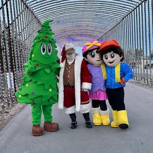 An image of Sofia, Jax and Evy at Santa's Workshop An image of Sofia, Jax and Evy at Santa's Workshop