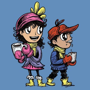 sofia & jax drinking hot cocoa sofia & jax drinking hot cocoa