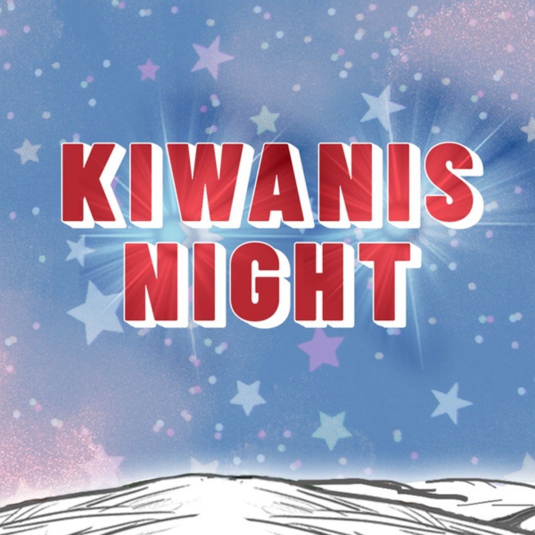 The banner for Kiwanis Night at the Christmas Carnival of Lights.